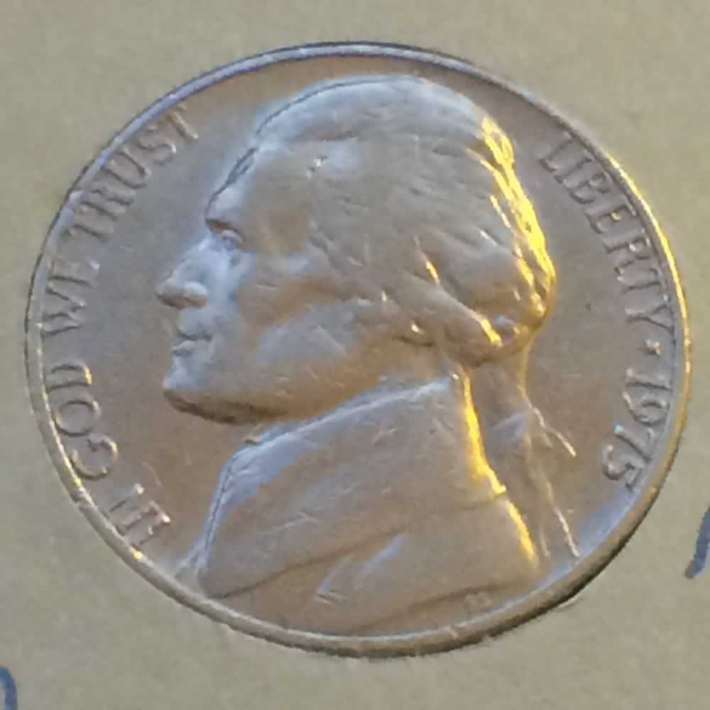 US 1975  Jefferson Nickel ( 5C ) - Obverse