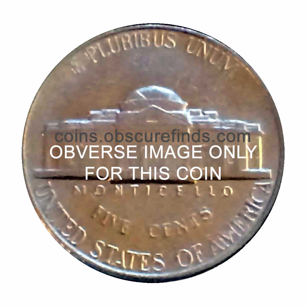 US 1986 P Jefferson Nickel ( 5C ) - Reverse