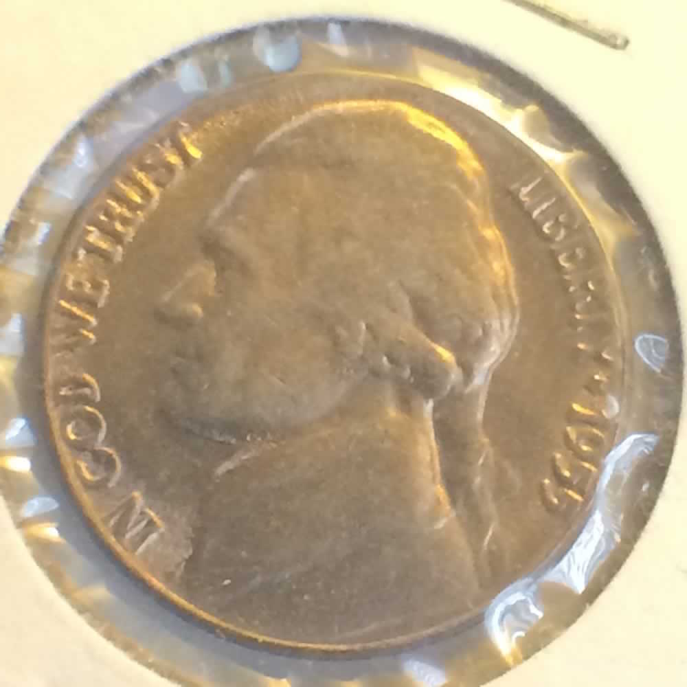 US 1955  Jefferson Nickel ( 5C ) - Obverse