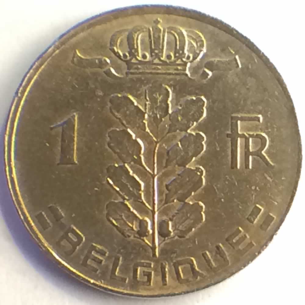 Belgium 1971  1 Franc - French ( 1 BEF ) - Reverse