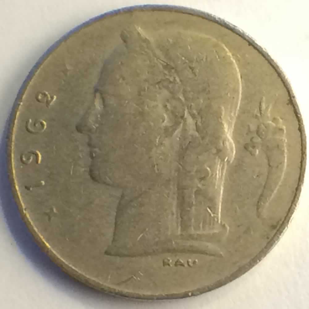 Belgium 1962  1 Franc - French ( 1 BEF ) - Obverse