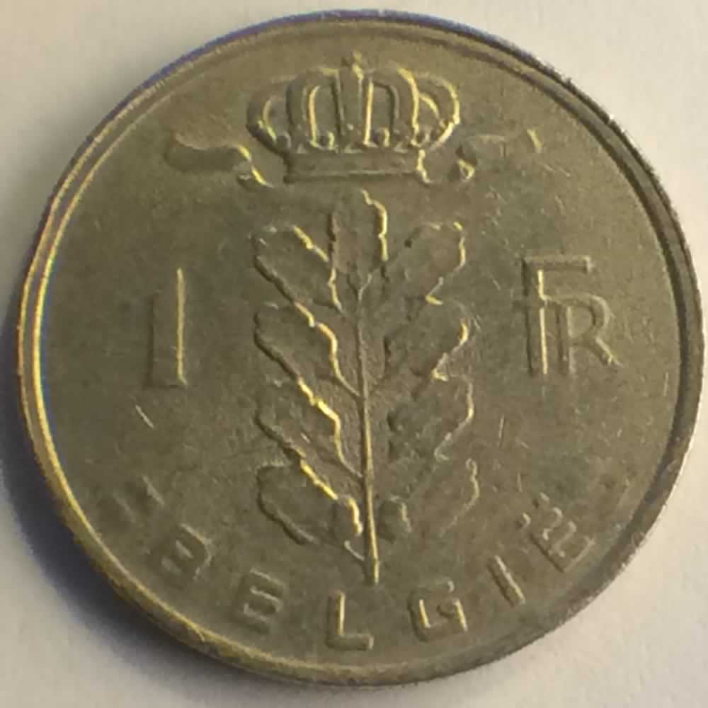 Belgium 1978  1 Franc - Dutch ( 1 BEF ) - Reverse