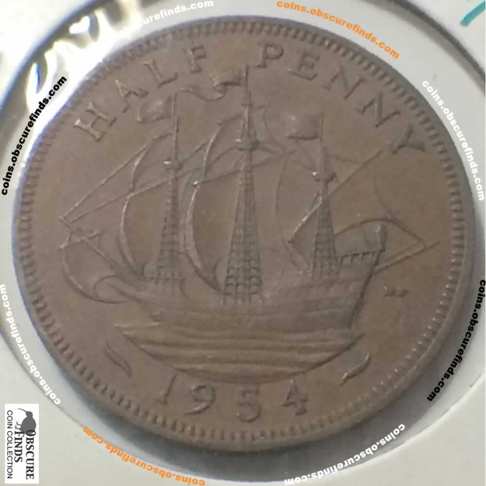 GB 1954  Half Penny ( 1/2P ) - Reverse