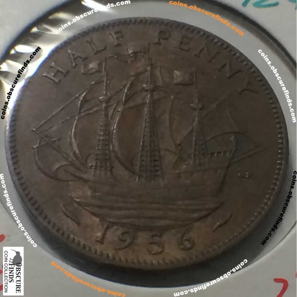 GB 1956  Half Penny ( 1/2P ) - Reverse