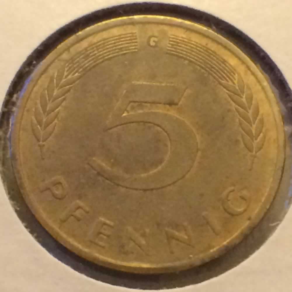 Germany 1985 G 5 Pfennig ( 5pf ) - Obverse