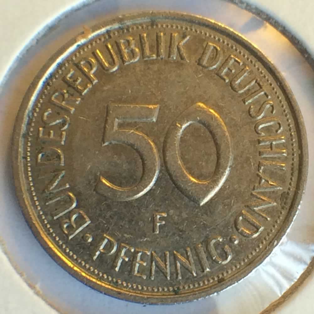 Germany 1991 F 50 Pfenning ( 50pf ) - Reverse
