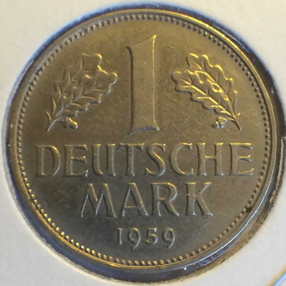 Germany 1959 D 1 Deutsche Mark ( DM 1 ) - Obverse