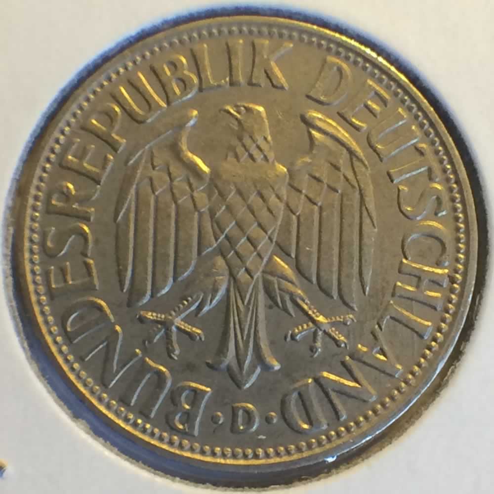 Germany 1959 D 1 Deutsche Mark ( DM 1 ) - Reverse