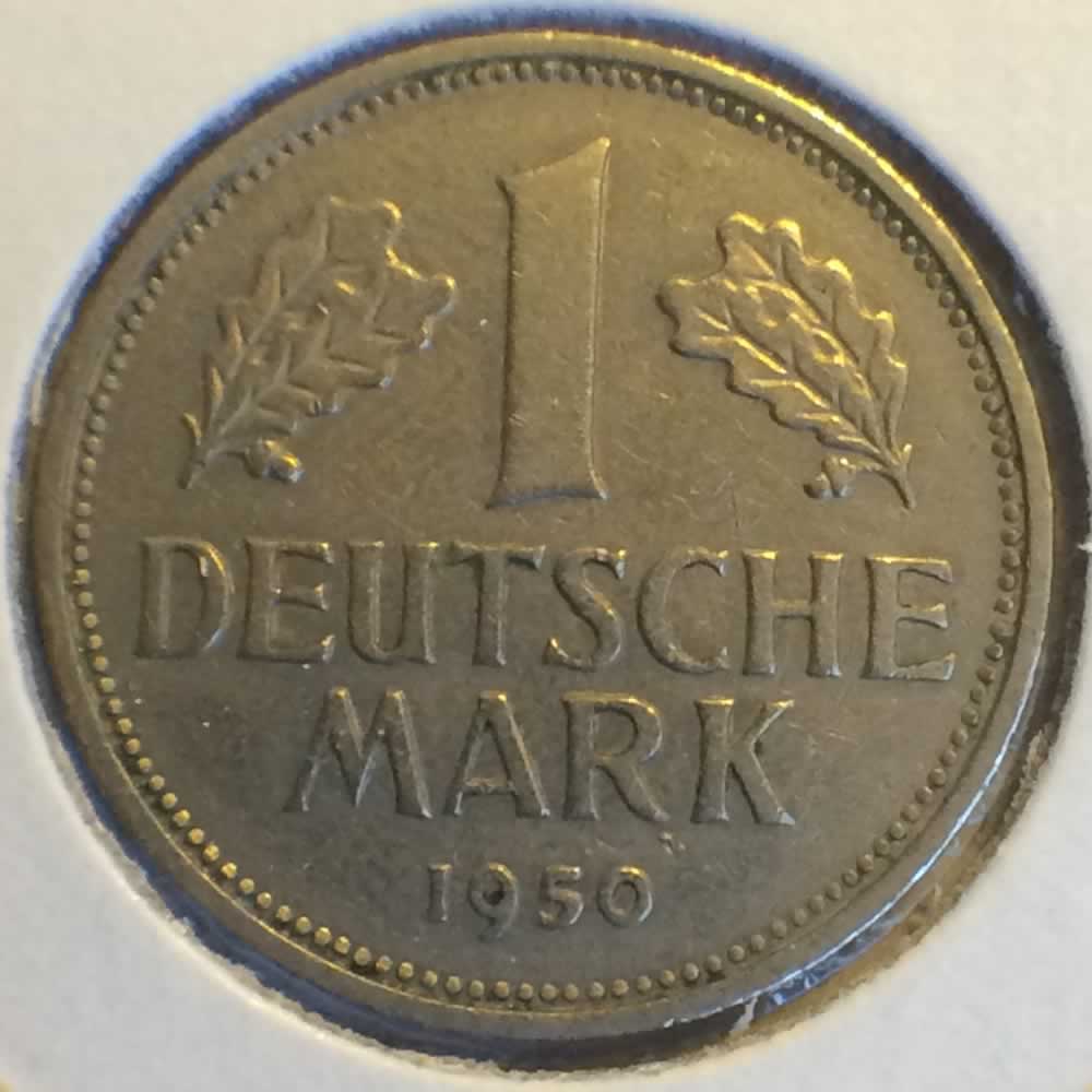 Germany 1950 F 1 Deutsche Mark ( DM 1 ) - Obverse