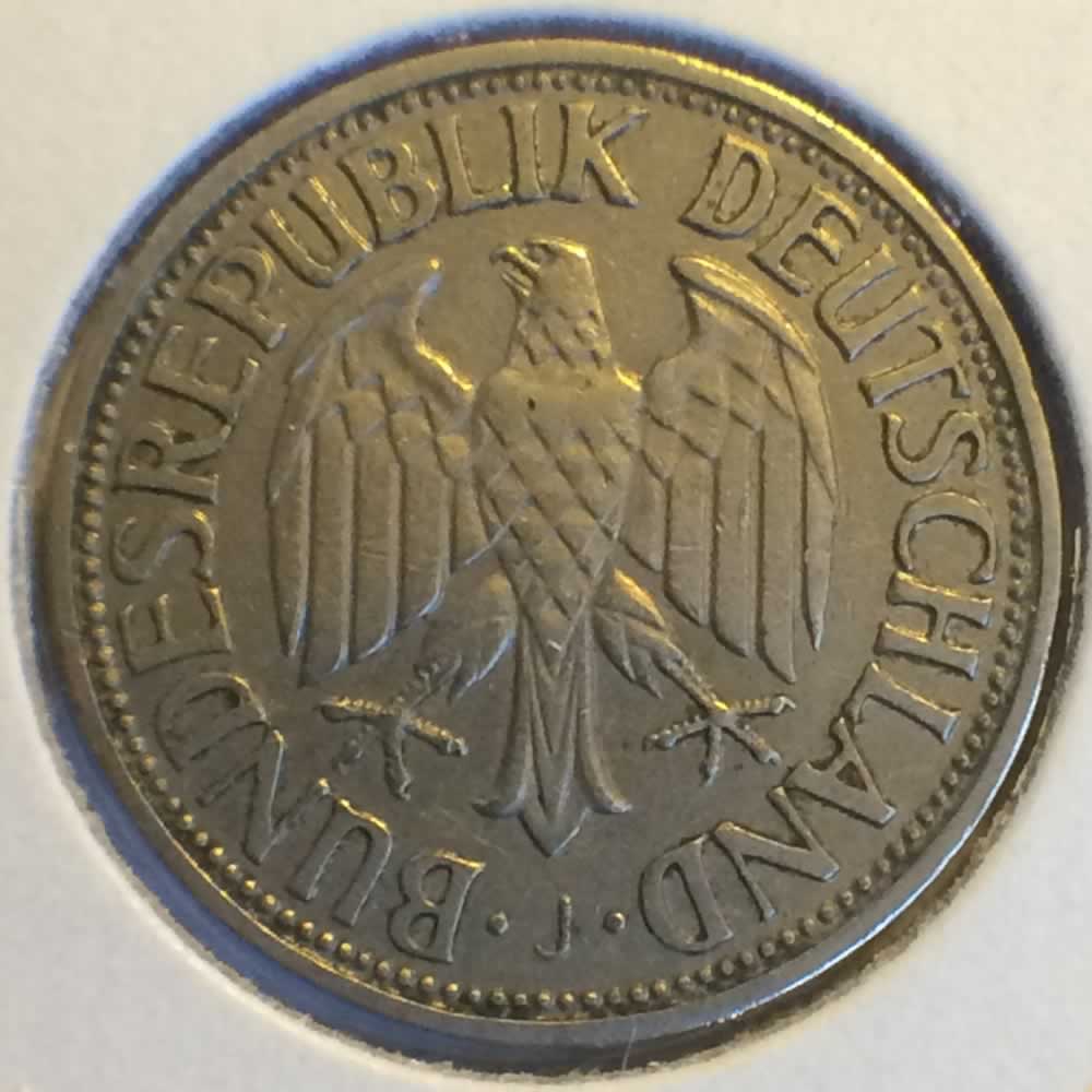 Germany 1950 J 1 Deutsche Mark ( DM 1 ) - Reverse