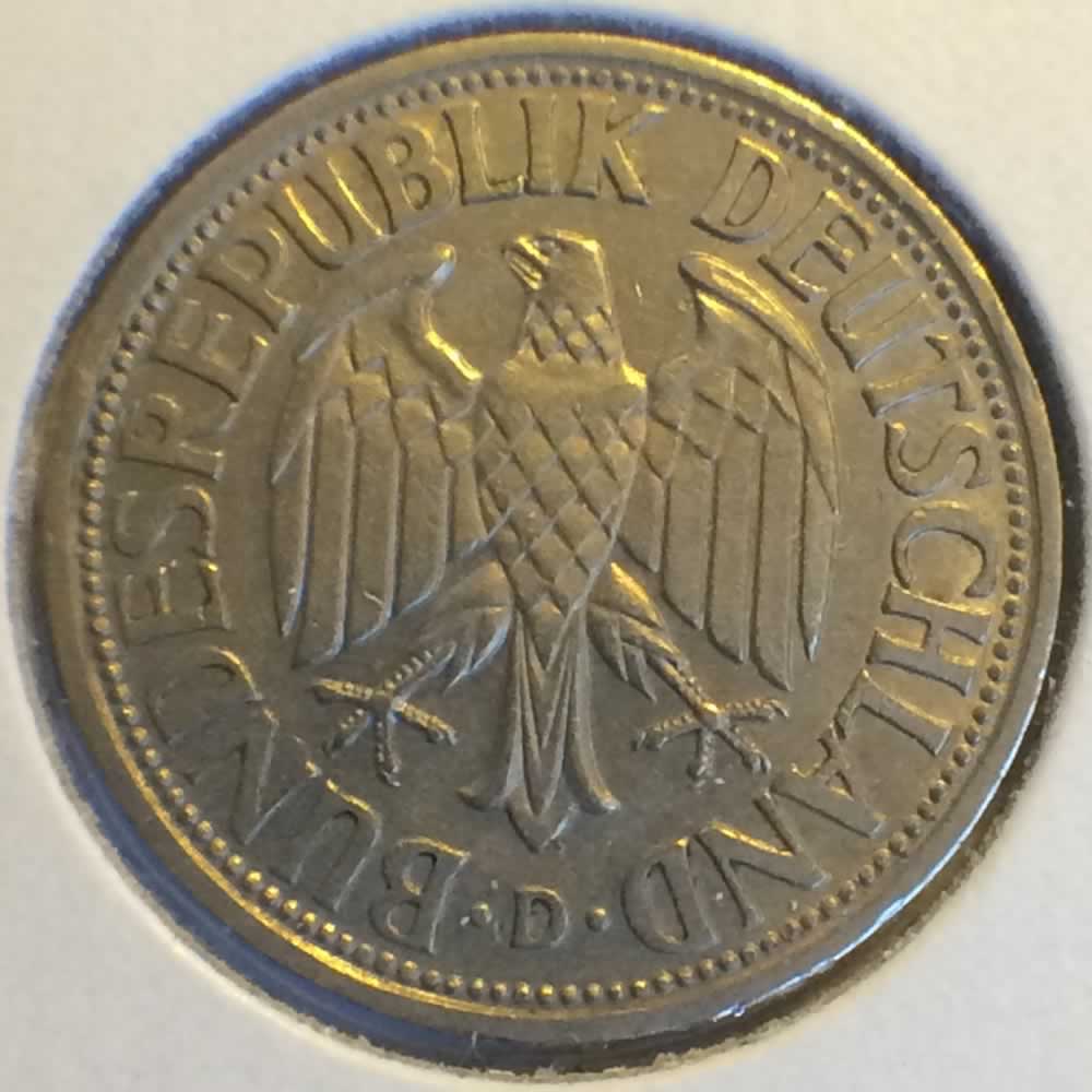 Germany 1950 D 1 Deutsche Mark ( DM 1 ) - Reverse