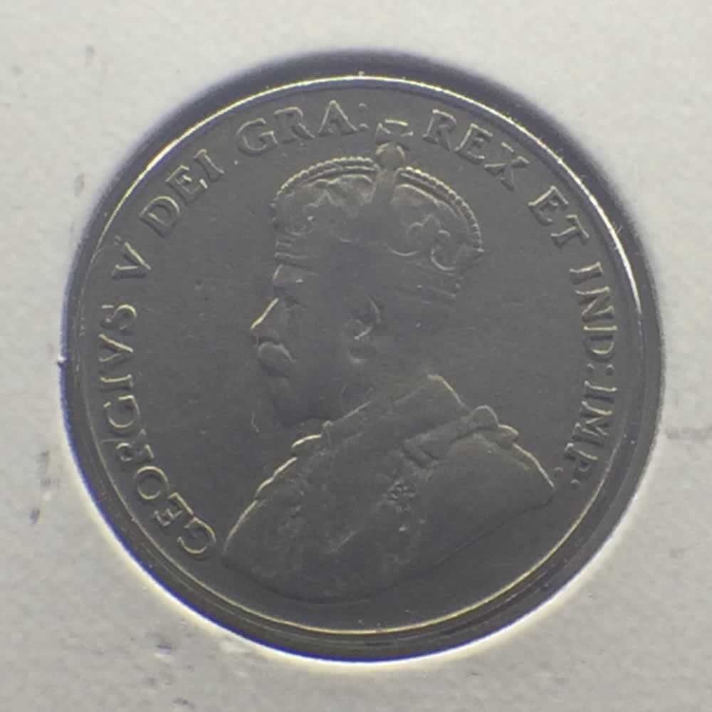 Canada 1922  Canadian 5 Cents - Far Rim ( C5C ) - Obverse