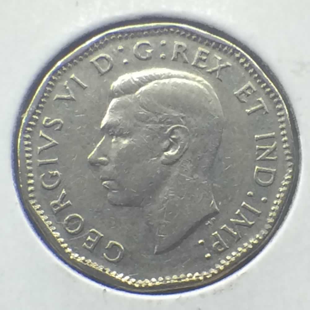 Canada 1947  Canadian 5 Cents ( C5C ) - Obverse