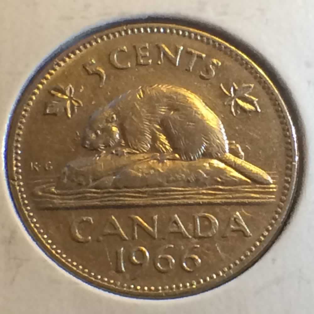 Canada 1966  Canadian Nickel ( C5C ) - Reverse