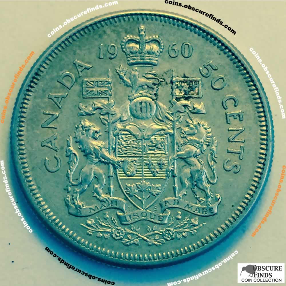 Canada 1960  Canadian 50 Cents ( C50C ) - Reverse