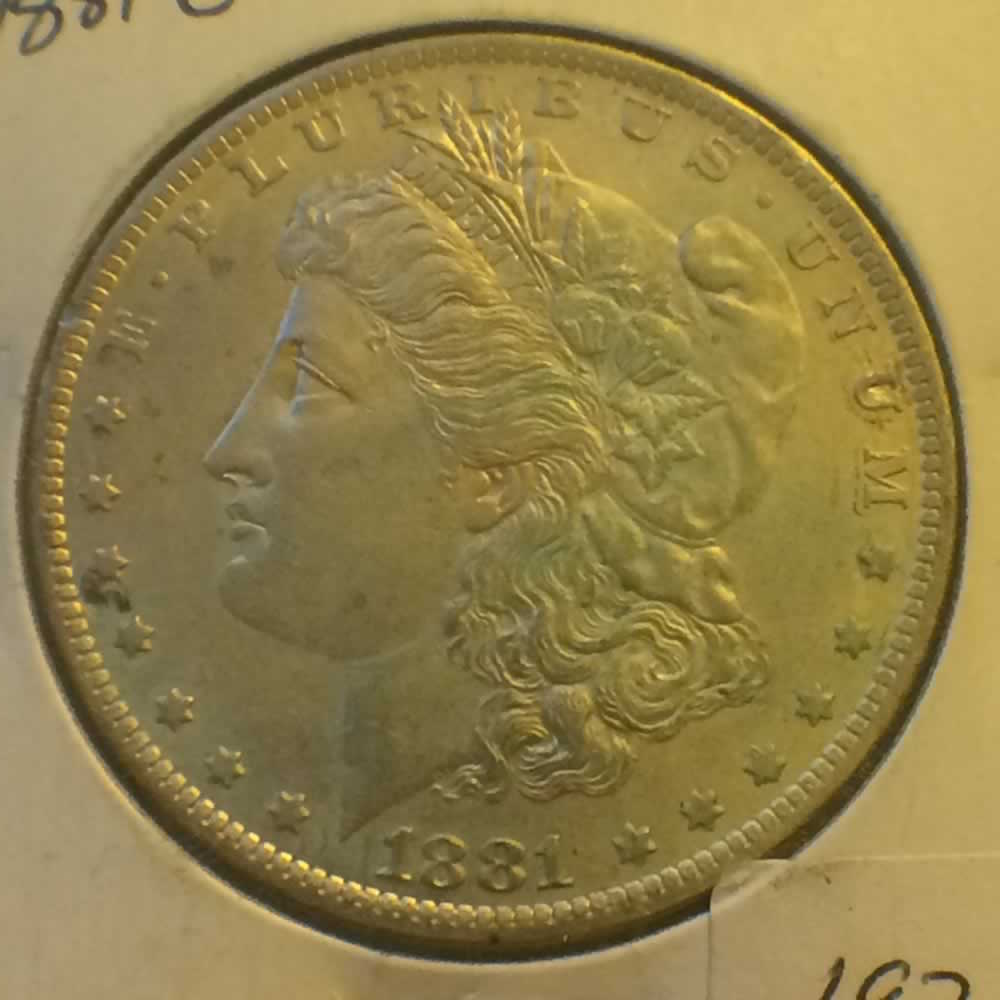 US 1884 O Morgan Dollar ( S$1 ) - Obverse