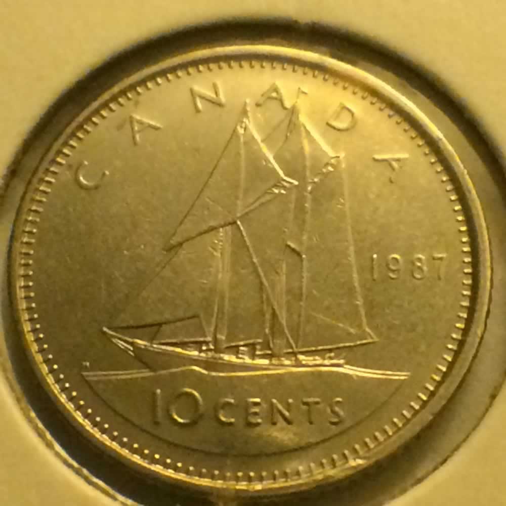 Canada 1987  Canadian Ten Cents ( C10C ) - Reverse