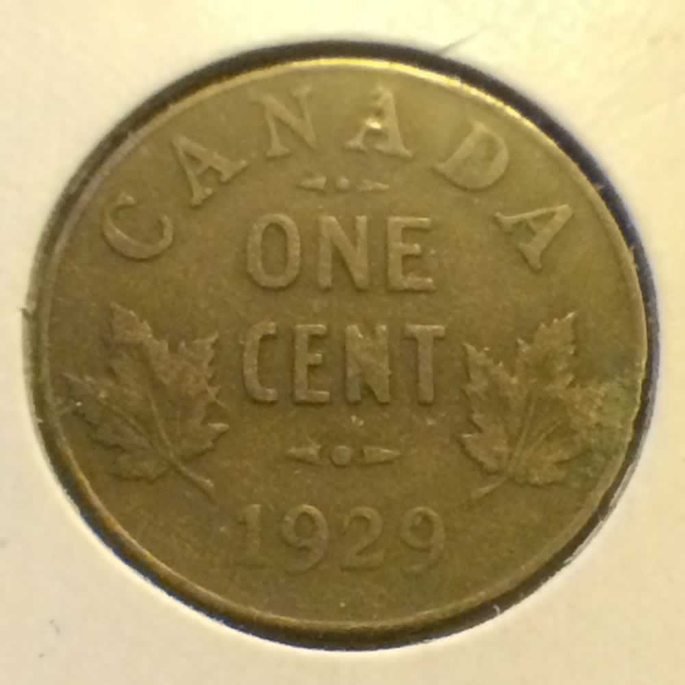Canada 1929  Canadian Small Cent ( C1C ) - Reverse