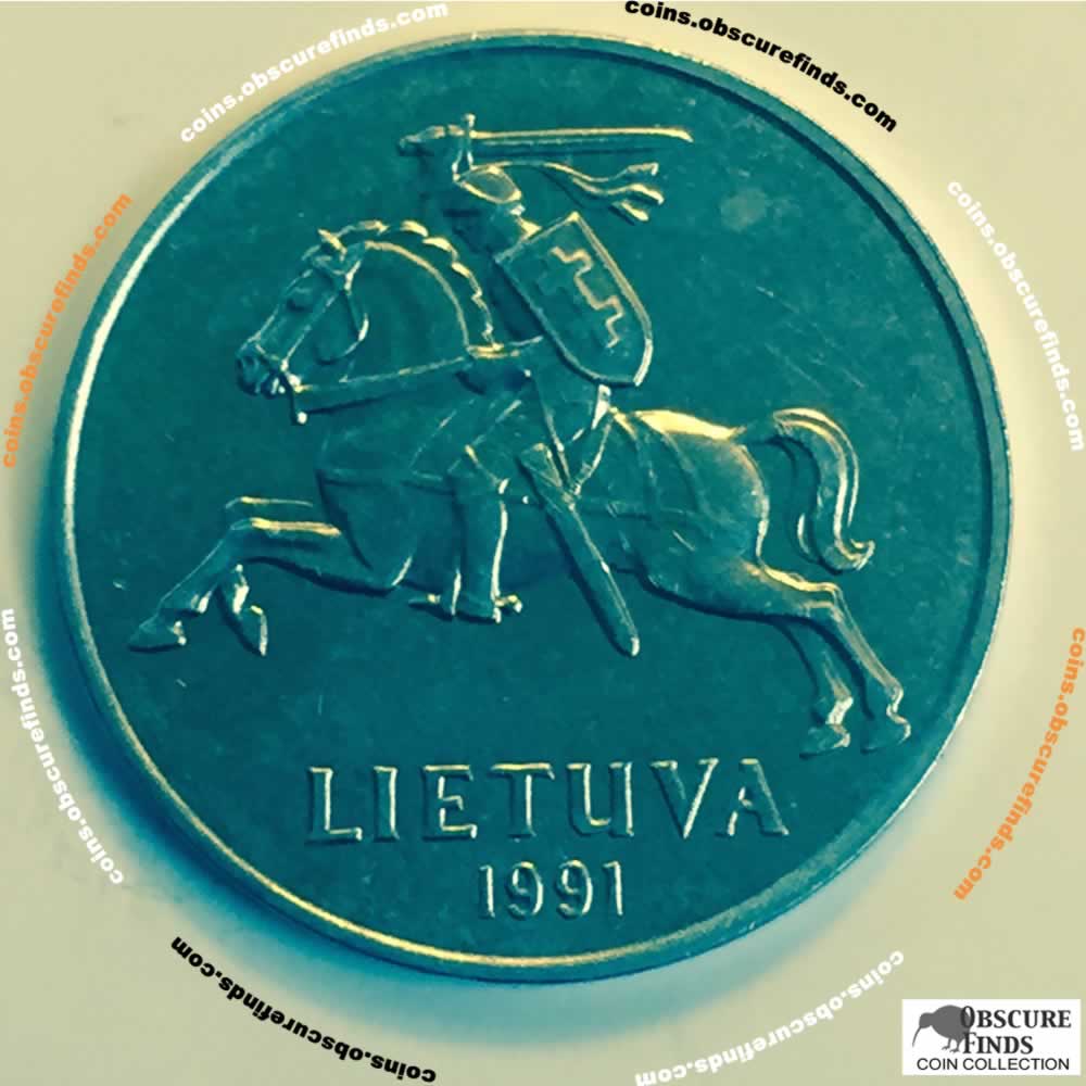Lithuania 1991  2 Centai ( 2C ) - Obverse