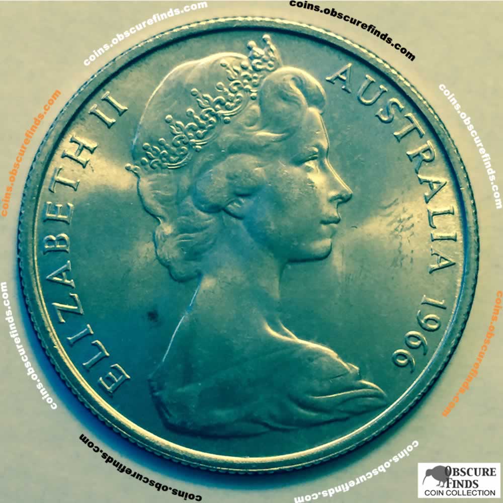 Australia 1966  Australian Fifty Cents ( S50C ) - Obverse