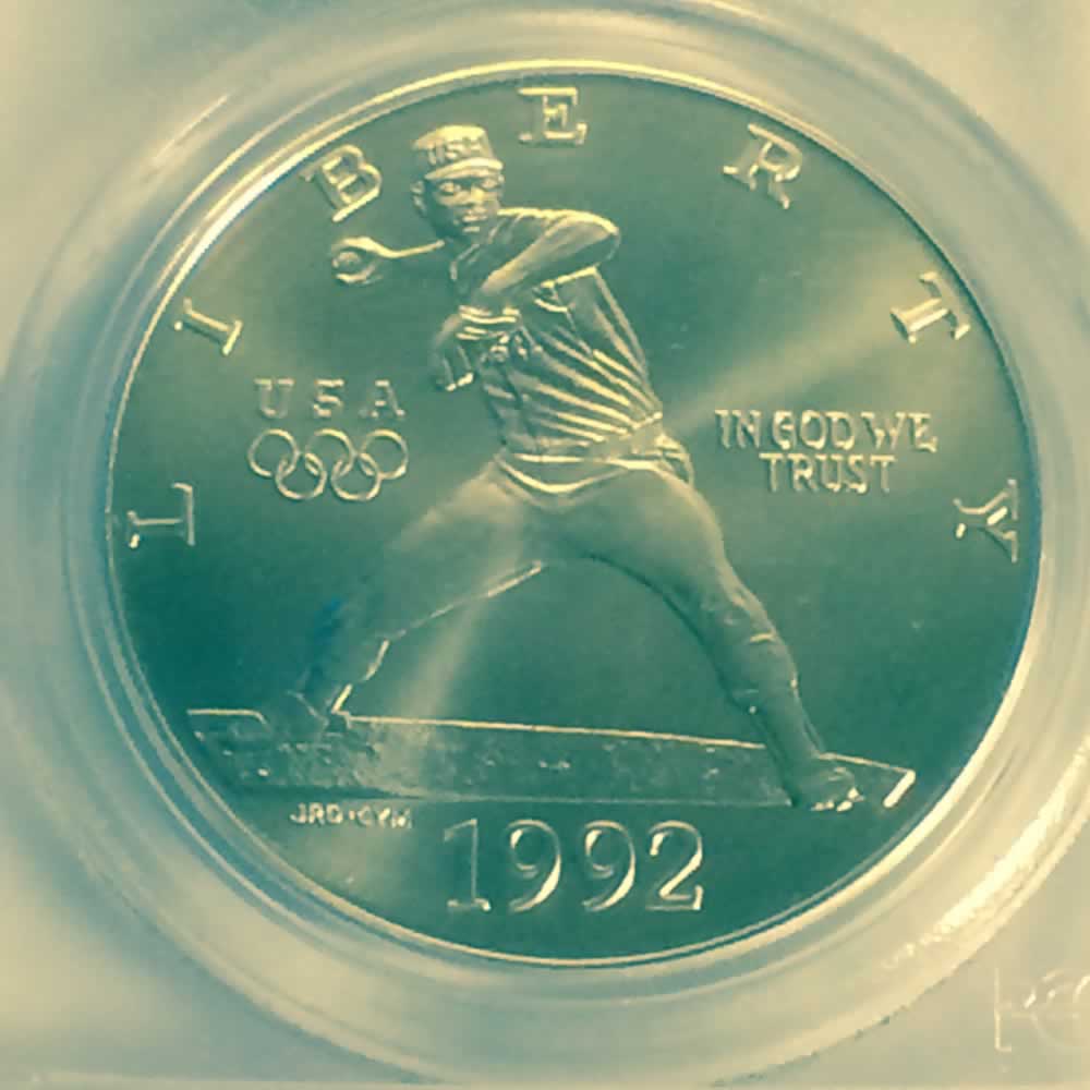 US 1992 D Olympic Silver Dollar ( 50C ) - Obverse