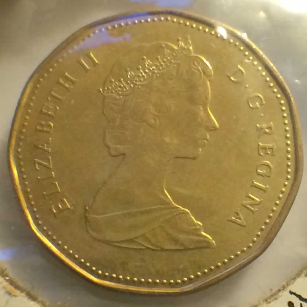 Canada 1988  Canadian One Dollar ( C$1 ) - Obverse