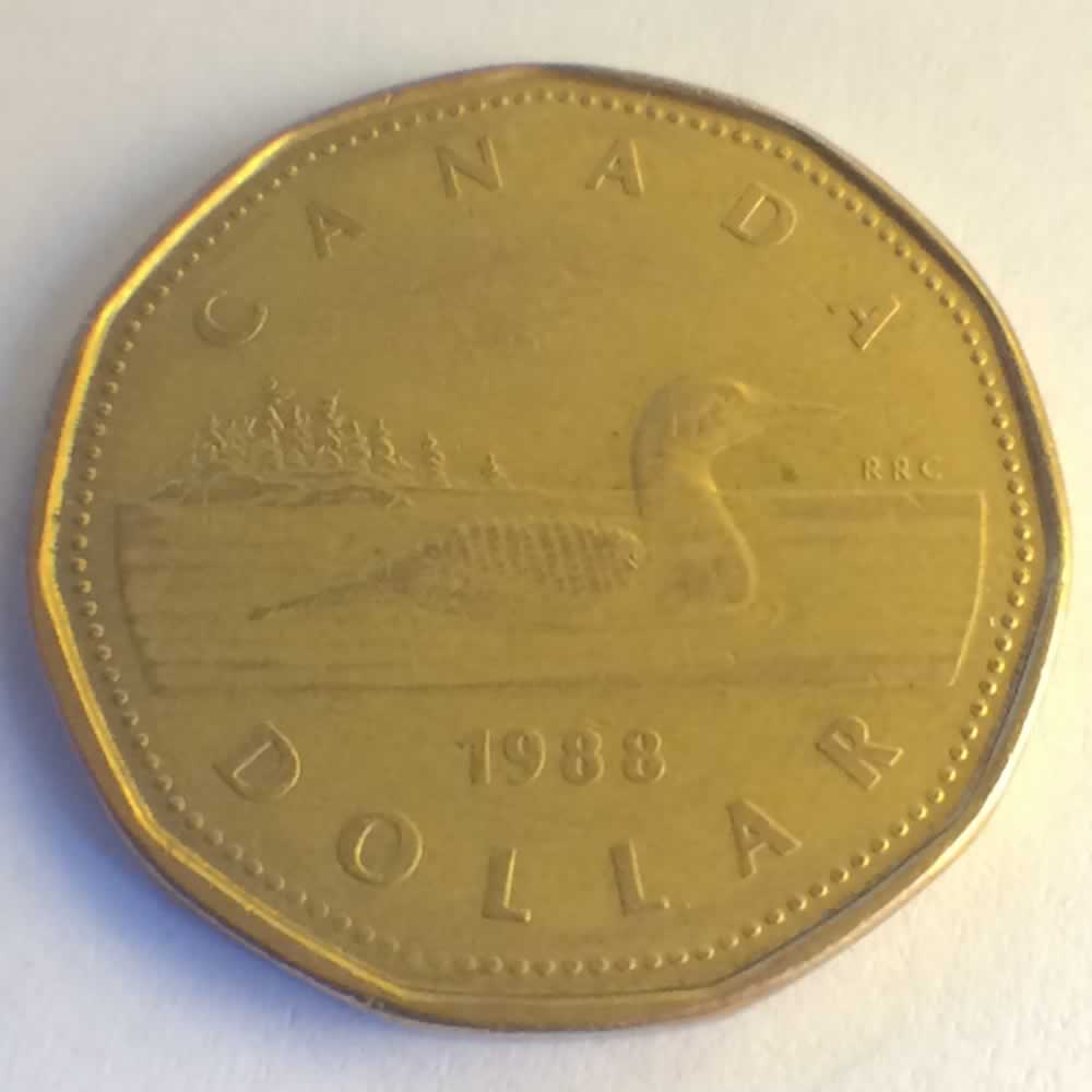Canada 1988  Canadian Dollar ( C$1 ) - Reverse