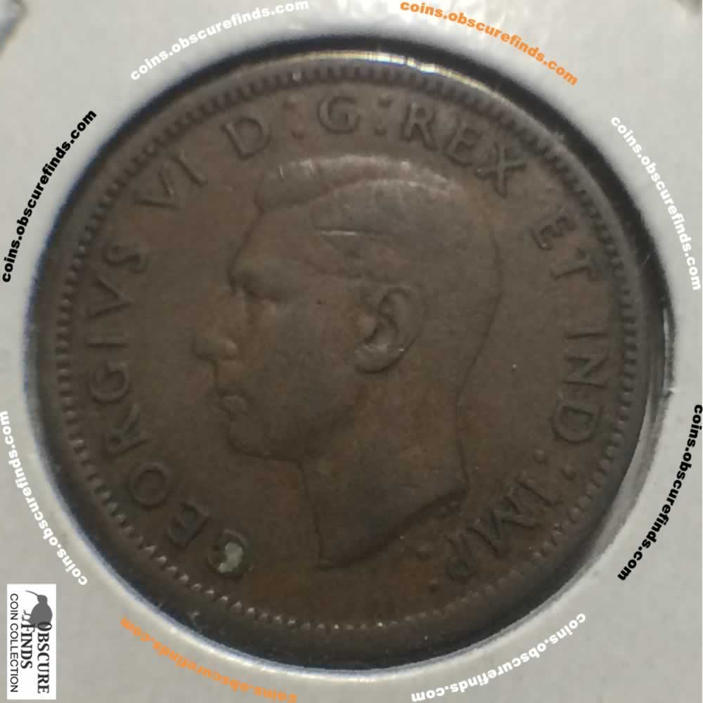 Canada 1938  Canadian One Cent ( C1C ) - Obverse