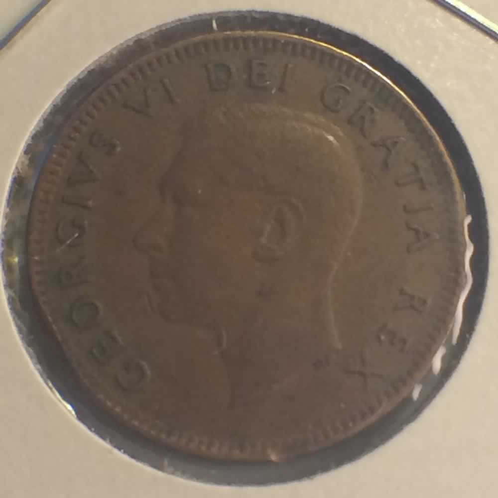 Canada 1952  George VI - Canadian Cent ( C1C ) - Obverse