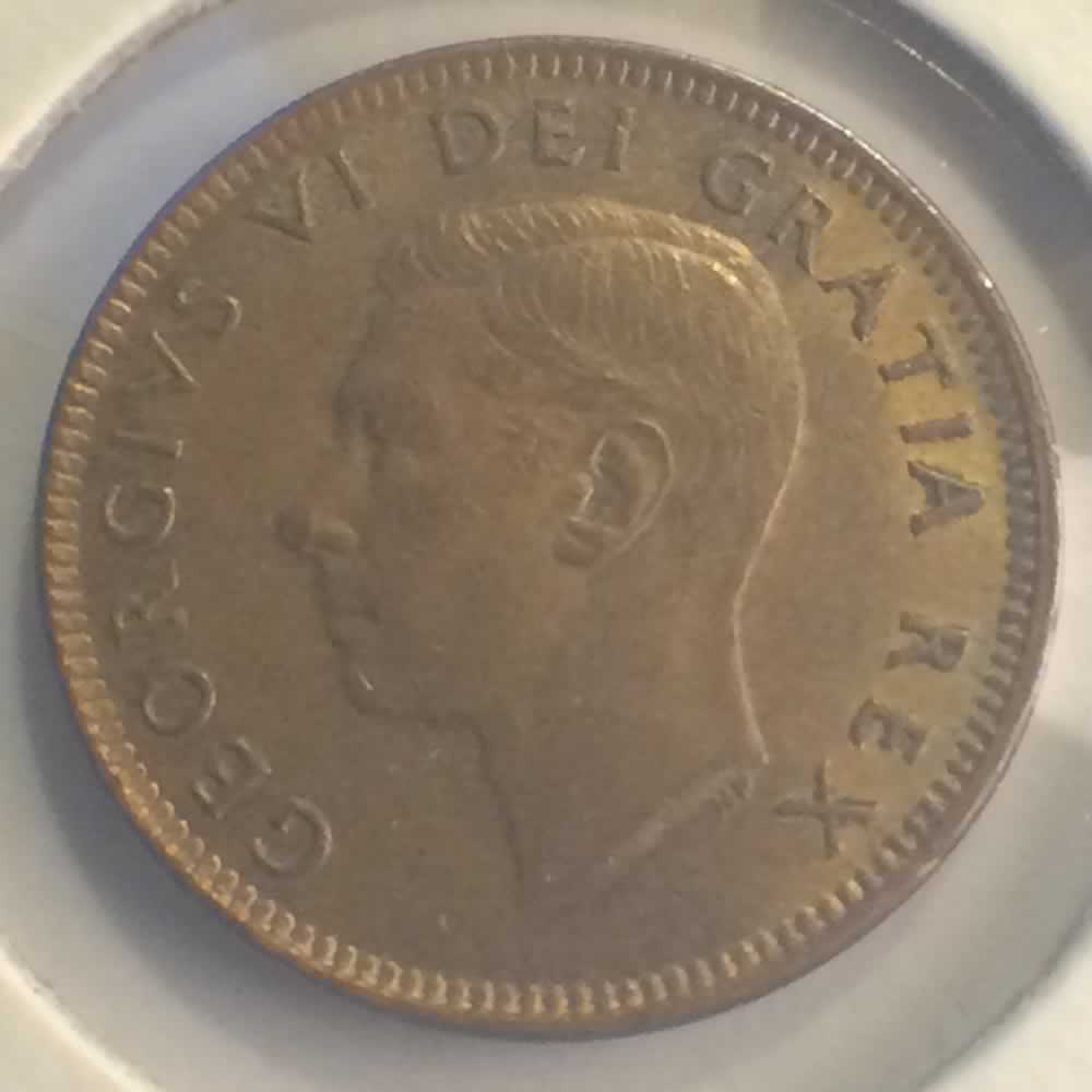 Canada 1952  George VI - Canadian Cent ( C1C ) - Obverse