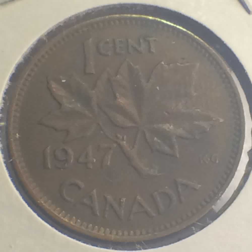 Canada 1947  George VI - Canadian Cent ( C1C ) - Reverse
