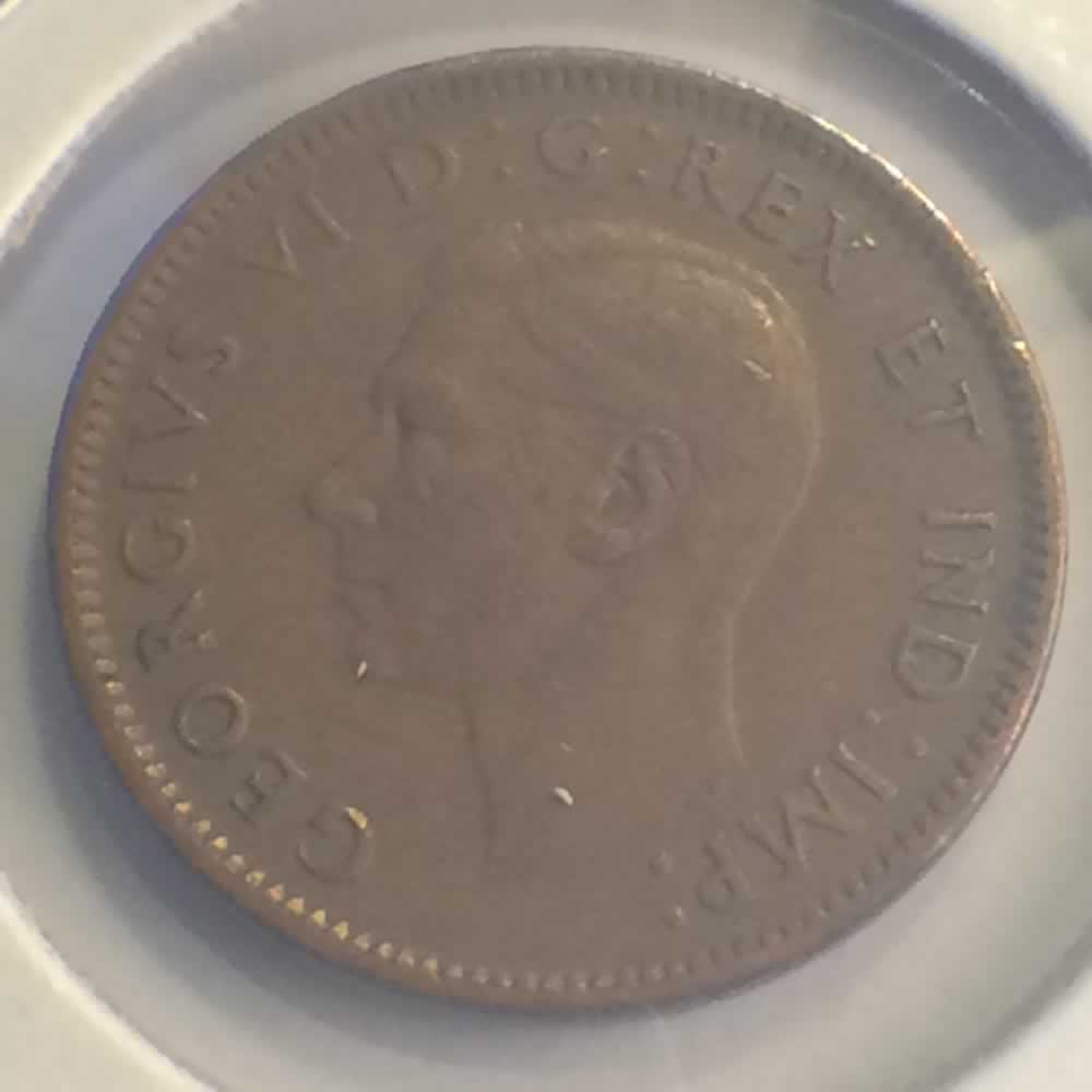 Canada 1942  George VI - Canadian Cent ( C1C ) - Obverse
