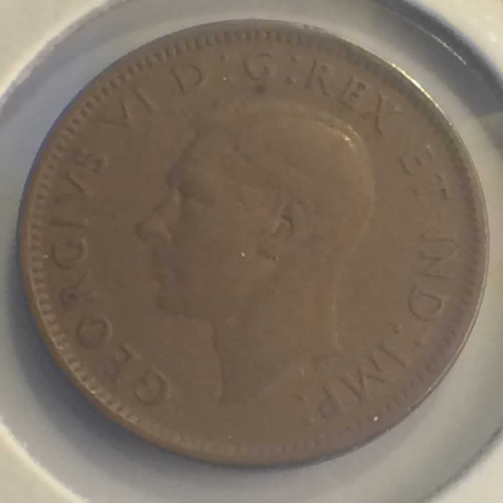 Canada 1941  George VI - Canadian Cent ( C1C ) - Obverse