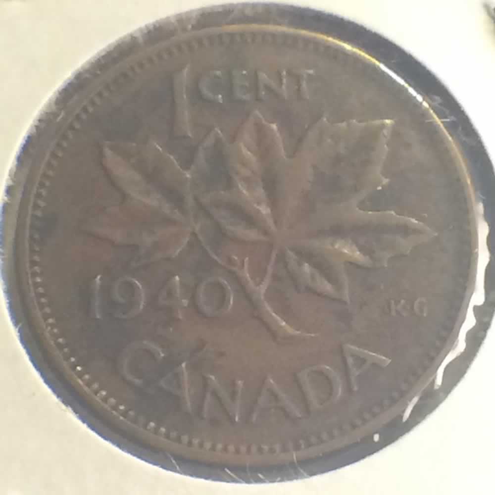Canada 1940  George VI - Canadian Cent ( C1C ) - Reverse