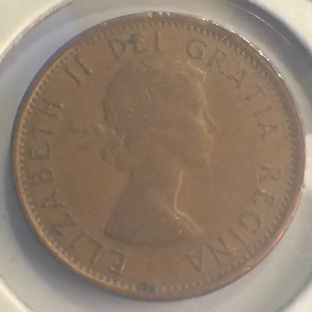 Canada 1963  Elizabeth II Canadian Cent ( C1C ) - Obverse