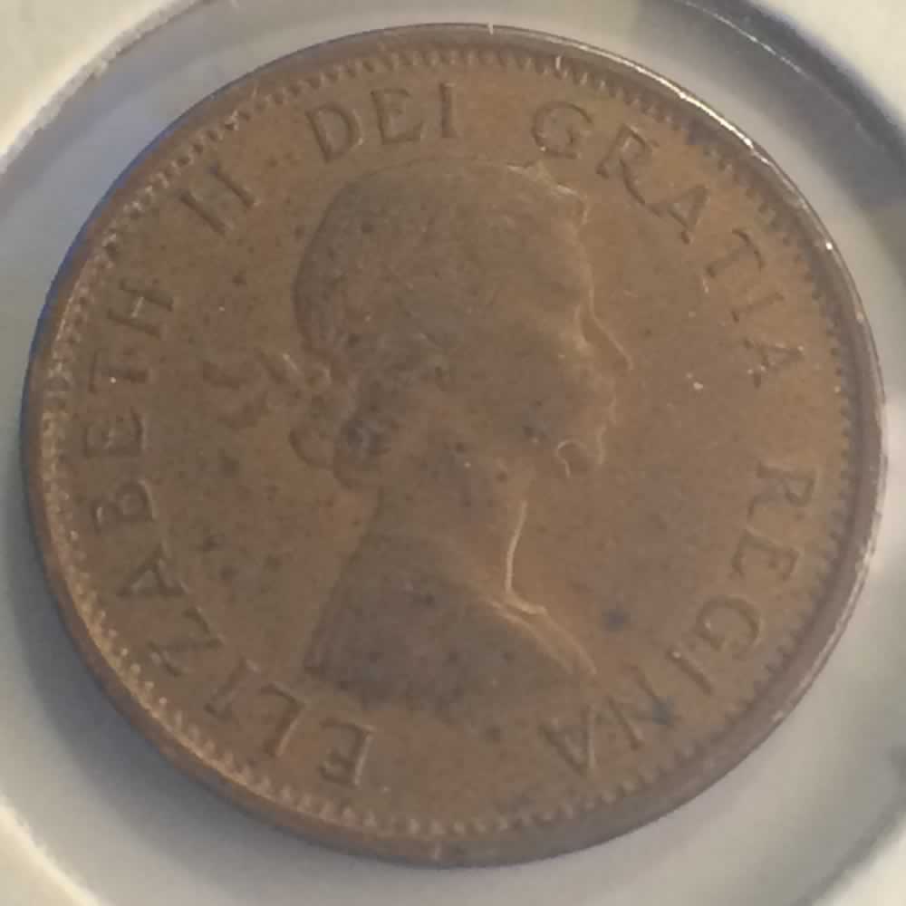 Canada 1962  Elizabeth II Canadian Cent ( C1C ) - Obverse