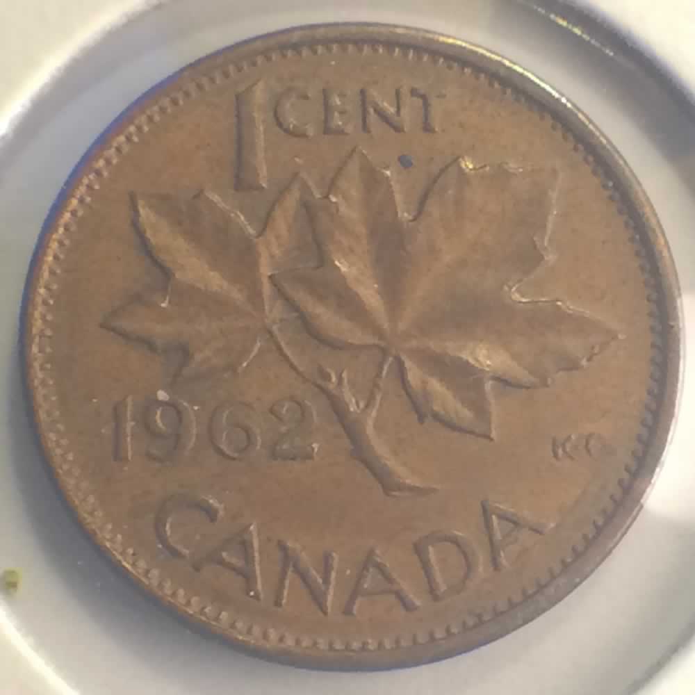 Canada 1962  Elizabeth II Canadian Cent ( C1C ) - Reverse