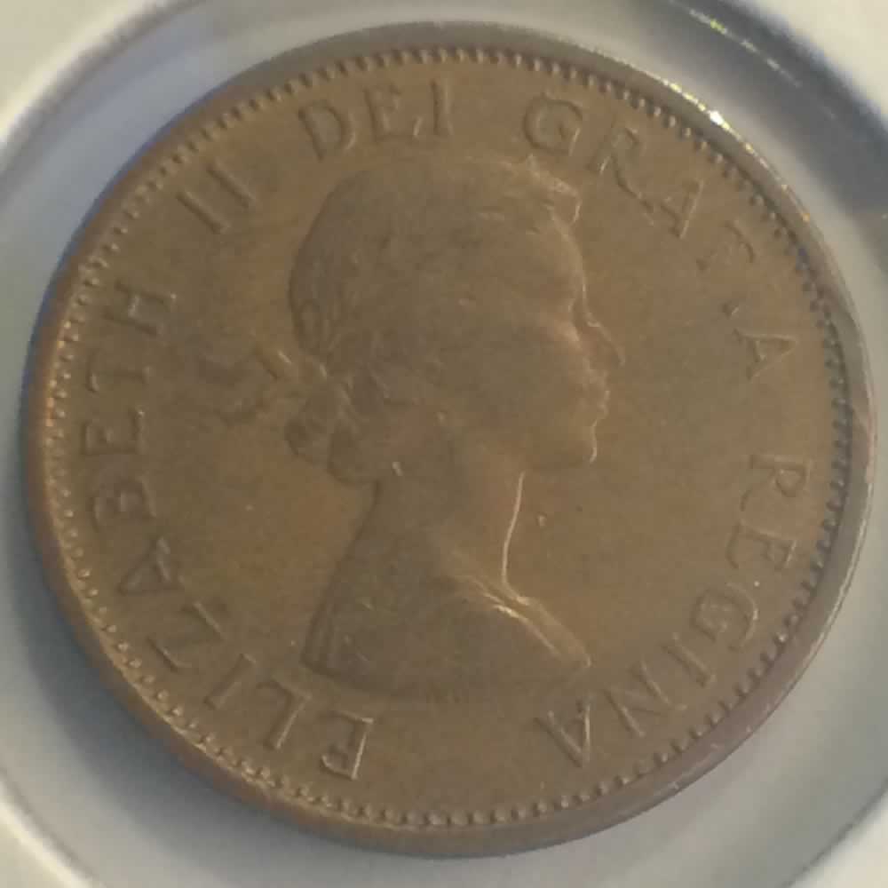 Canada 1956  Elizabeth II Canadian Cent ( C1C ) - Obverse