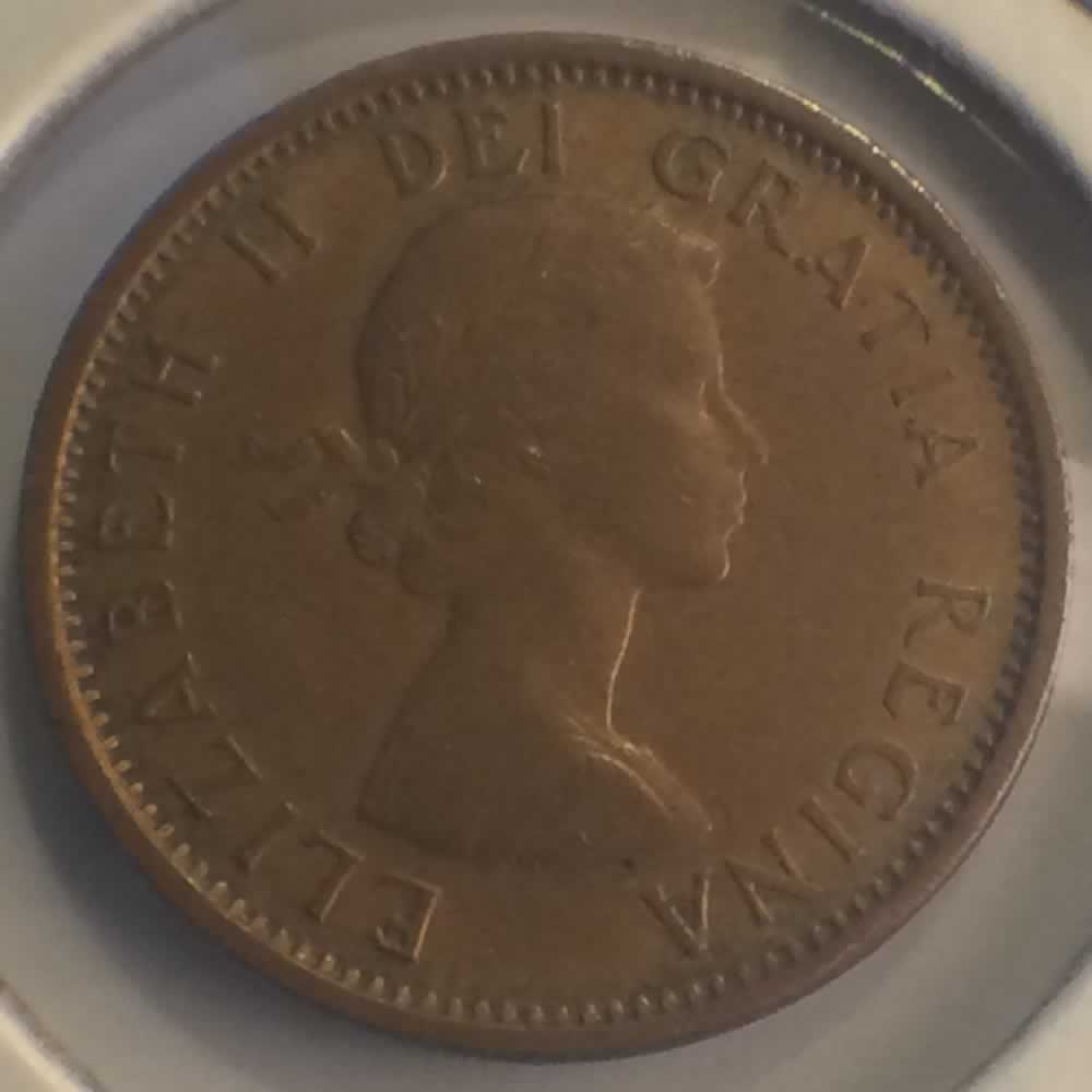 Canada 1955  Elizabeth II Canadian Cent - SF ( C1C ) - Obverse