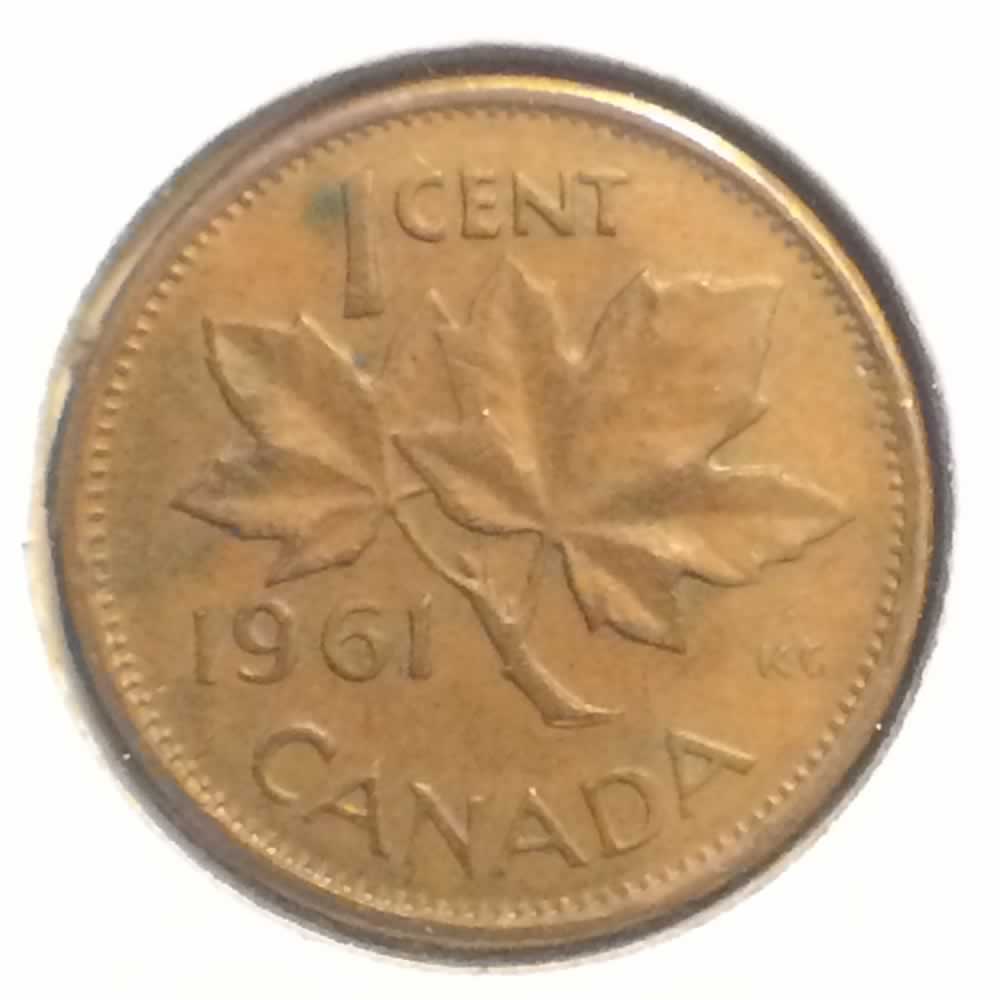 Canada 1961  Canadian 1 Cent ( C1C ) - Reverse
