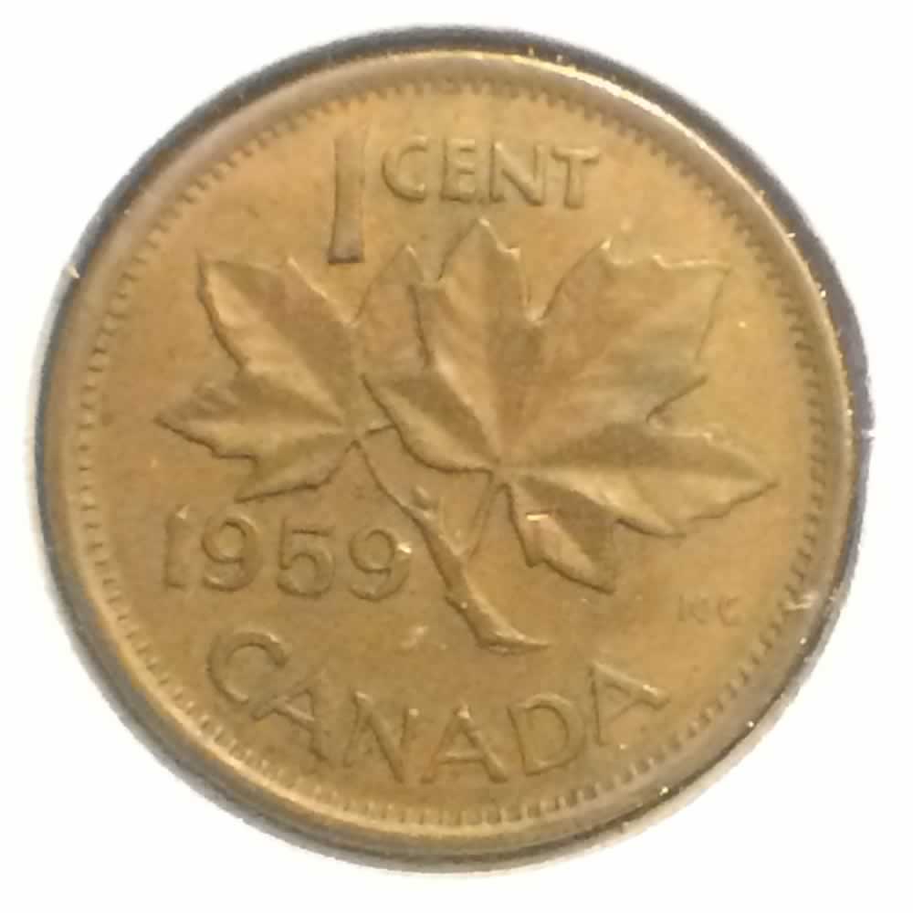 Canada 1959  Canadian 1 Cent ( C1C ) - Reverse
