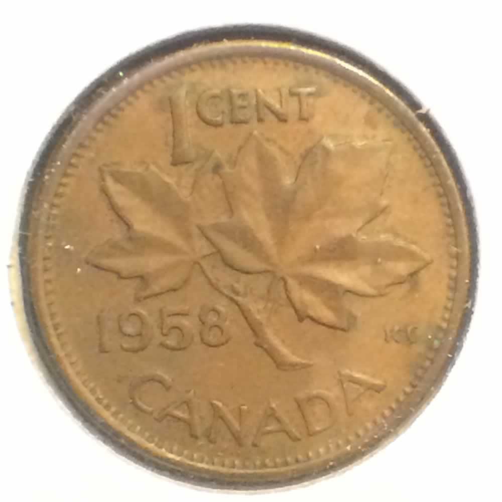 Canada 1958  Canadian 1 Cent ( C1C ) - Reverse
