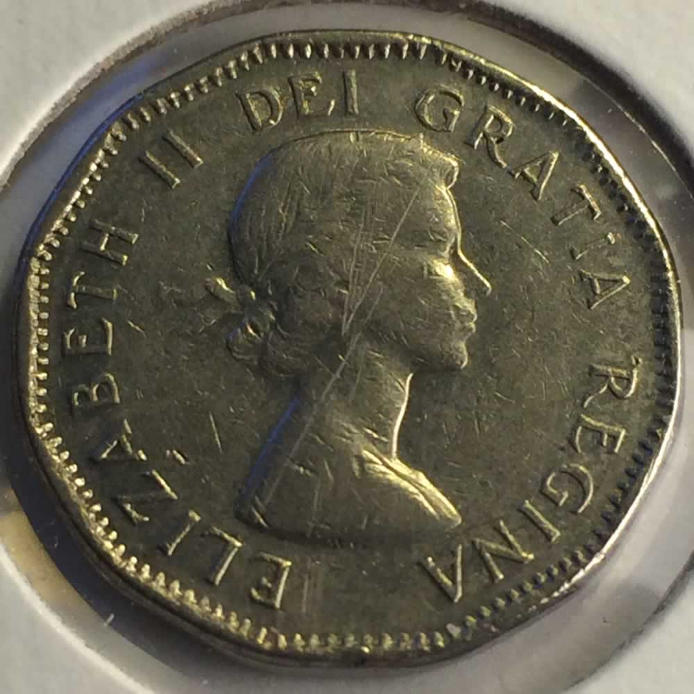 Canada 1957  Canadian Five Cent ( C5C ) - Obverse