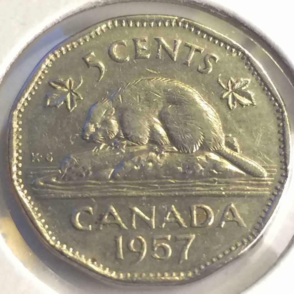 Canada 1957  Canadian Five Cent ( C5C ) - Reverse