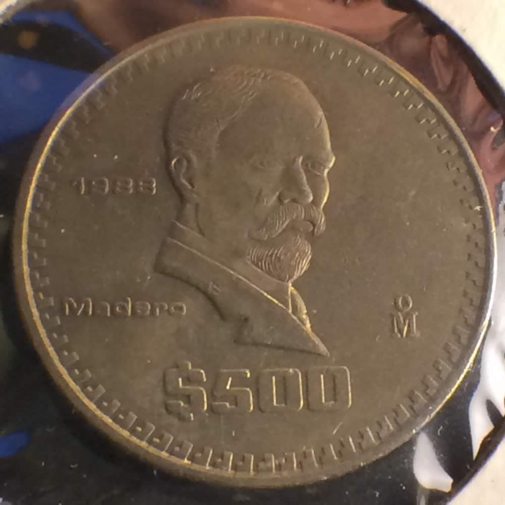 Mexico 1988 M 500 Pesos ( 500P ) - Obverse
