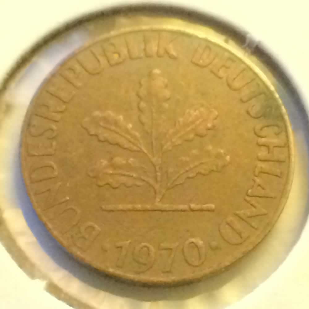 Germany 1970 J 1 Pfennig ( 1pf ) - Reverse
