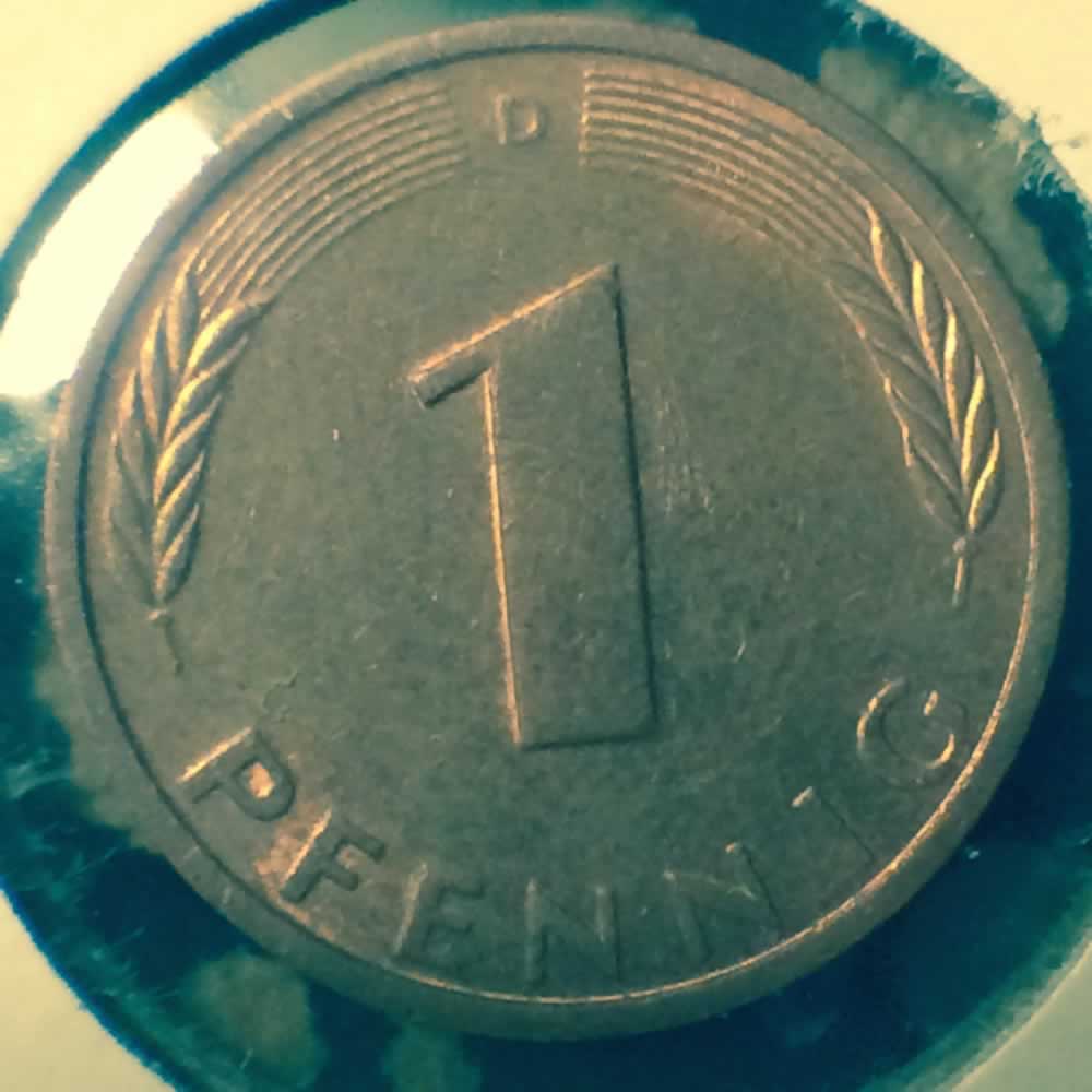 Germany 1985 D 1 Pfennig ( 1pf ) - Obverse