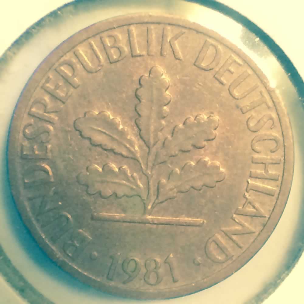 Germany 1981 F 1 Pfennig ( 1pf ) - Reverse
