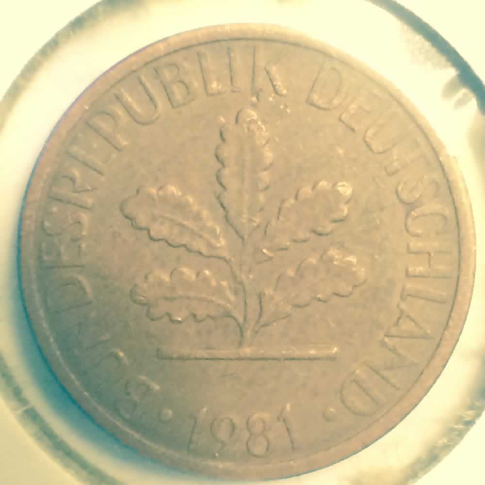 Germany 1981 G 1 Pfennig ( 1pf ) - Reverse