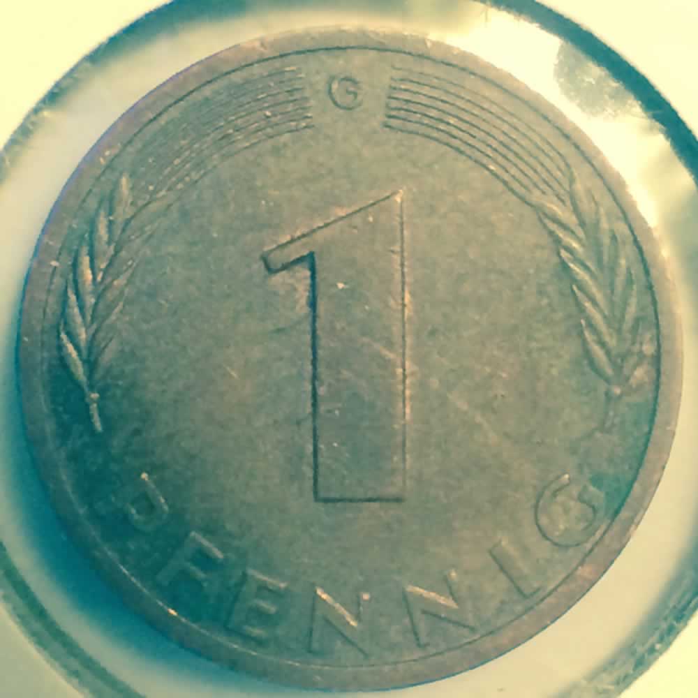 Germany 1979 G 1 Pfennig ( 1pf ) - Obverse
